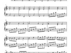 (卡农)C大调简易版钢琴谱