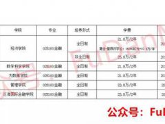 复旦大学金融专硕各学院学费情况汇总