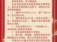 安徽省阜阳市阜南县实验中学喜报 董同学680分有望被北大录取