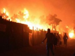 希腊最大难民营发生大火 希腊难民营火灾