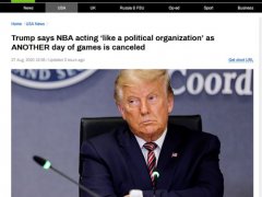 特朗普称NBA像一个政治组织 特朗普炮轰nba像一个政治组织不是好事