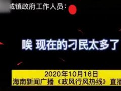 海南一干部直播称刁民太多 现在说“刁民”是什么意思