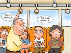 白发大爷怒斥男子地铁上不让座 上海大爷要求男子地铁让座