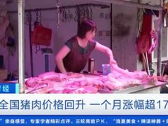 猪肉价格一个月每公斤涨近7元 猪肉价格今日价