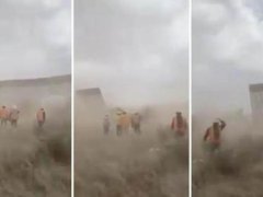 特朗普边境墙被飓风刮倒