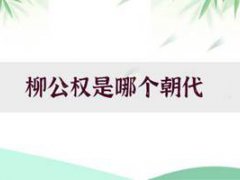 柳公权是什么朝代的(柳公权是哪个朝代的人物)