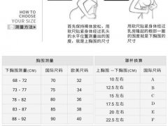 内衣尺码大小分类(内衣尺码的概念与选择)