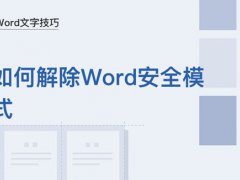 word安全模式解除(如何解除Word安全模式)