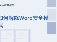 word安全模式解除(如何解除Word安全模式)