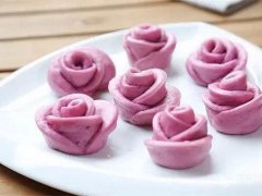 紫薯玫瑰花馒头(紫薯玫瑰馒头的做法)